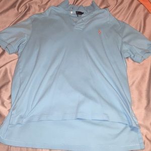 Polo coral blue shirt